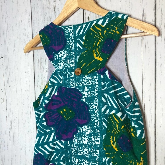 Anthro Vanessa Virginia graphic Hibiscus shift - Picture 3 of 8